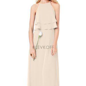 Bill Levkoff Draped Prom/Bridal Champage Dress, Size 18